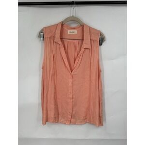 Bella Dahl Button Front Sleeveless Top Women S Pink Minimalist Coastal Beach